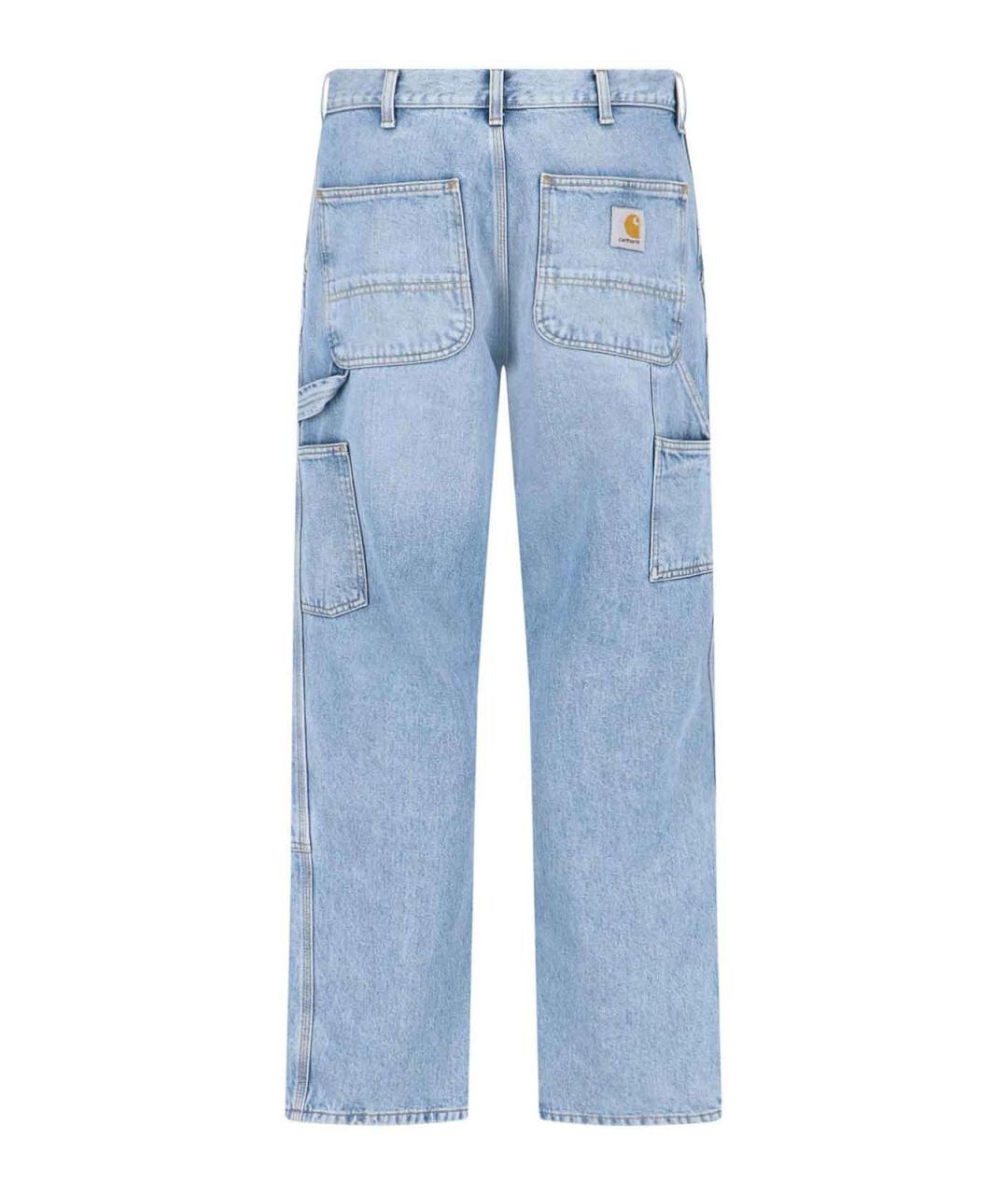 CARHARTT Голубые хлопковые прямые джинсы, фото 2