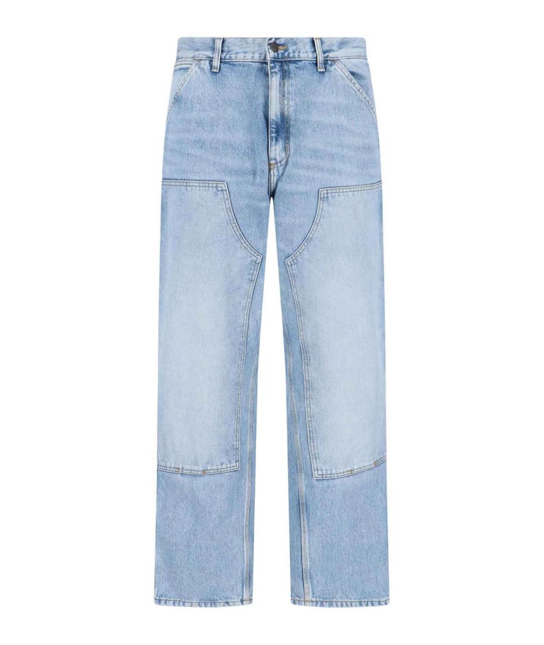 CARHARTT Голубые хлопковые прямые джинсы, фото 1