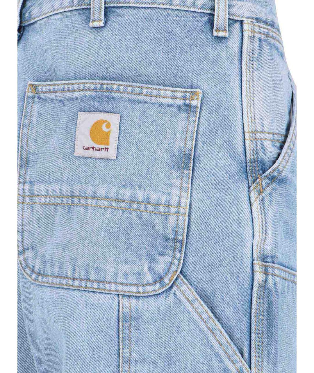 CARHARTT Голубые хлопковые прямые джинсы, фото 4