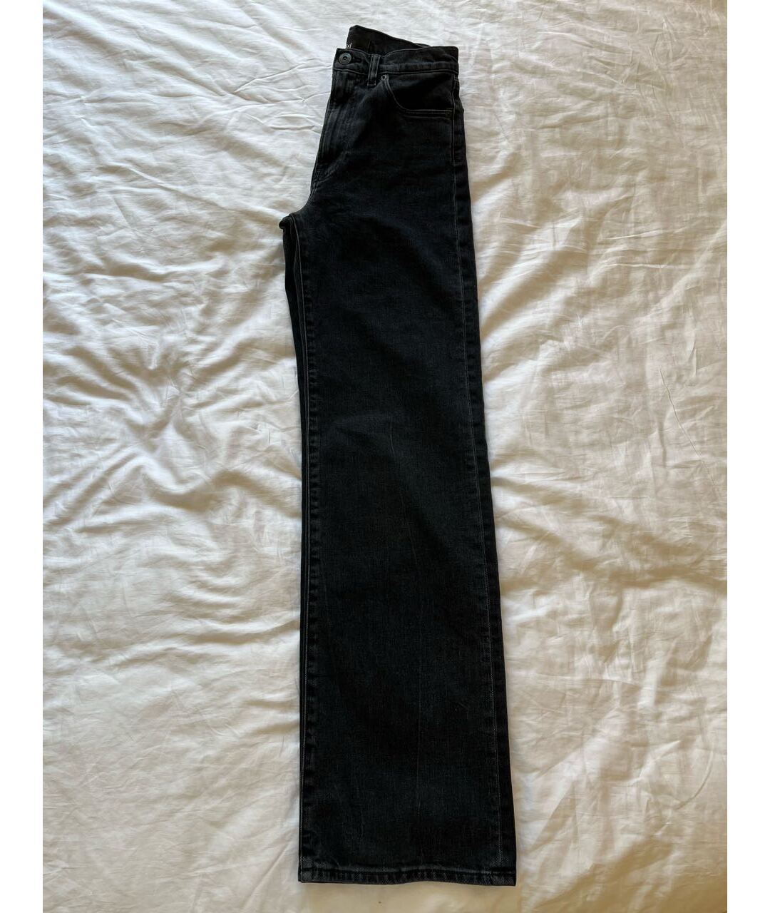 3X1 Черные хлопко-эластановые прямые джинсы, фото 4