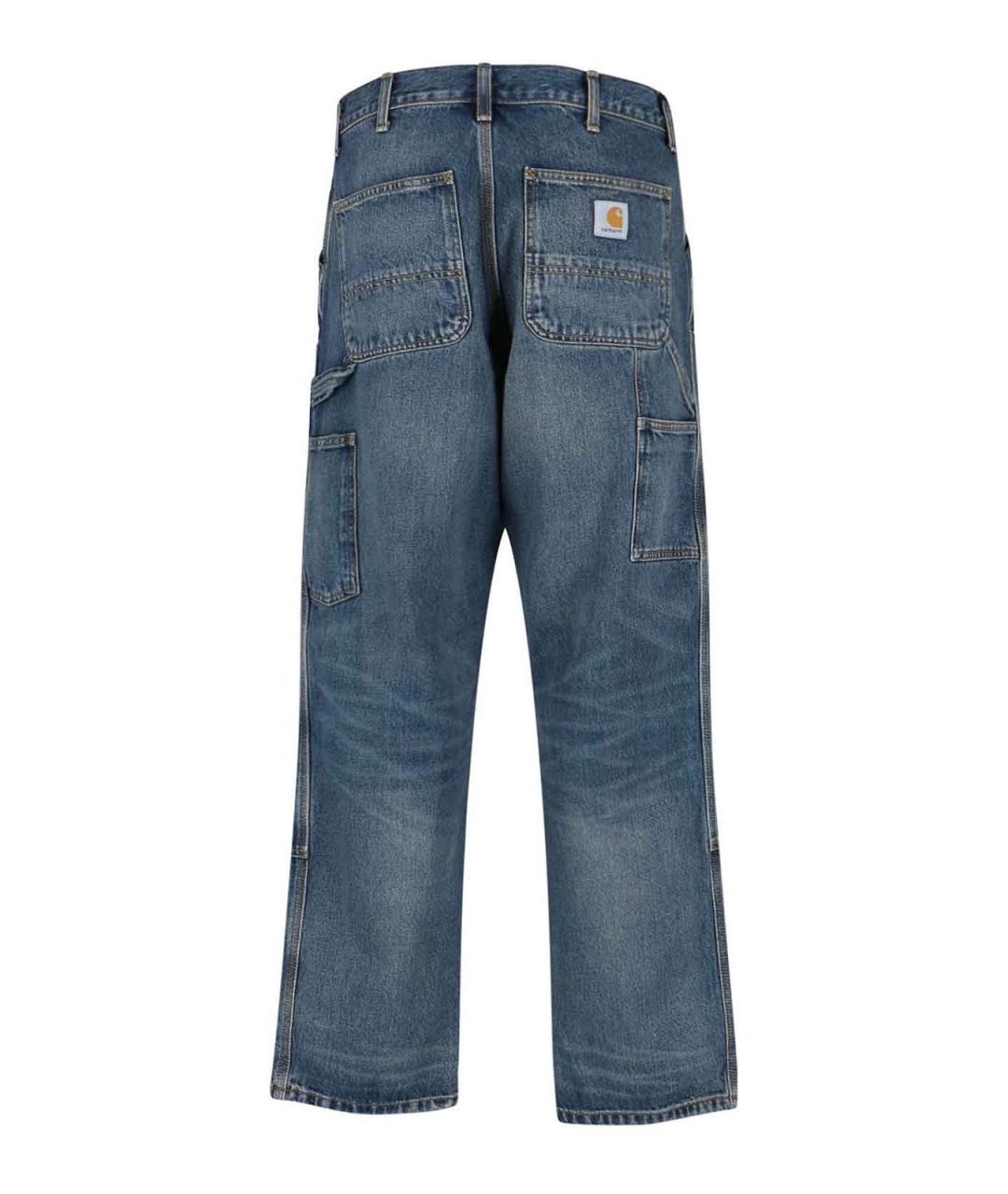 CARHARTT Синие хлопковые прямые джинсы, фото 2