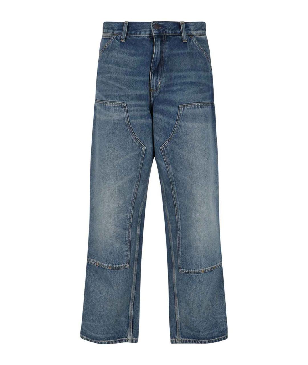 CARHARTT Синие хлопковые прямые джинсы, фото 1