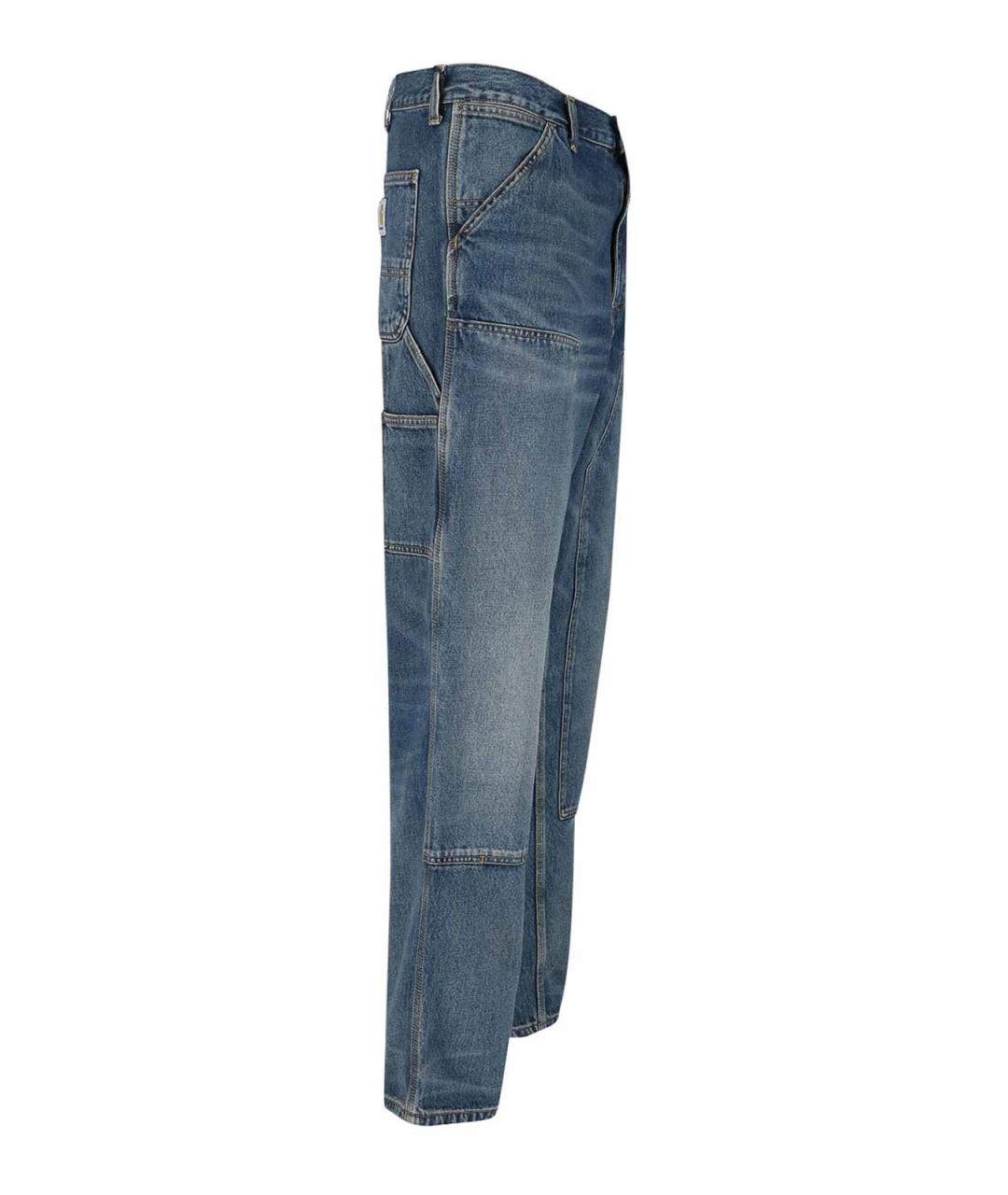 CARHARTT Синие хлопковые прямые джинсы, фото 3
