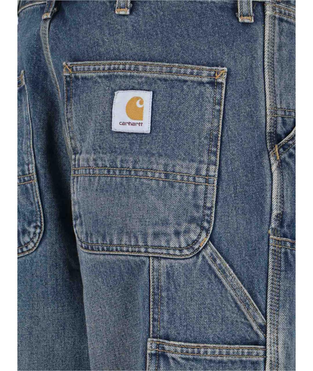 CARHARTT Синие хлопковые прямые джинсы, фото 4
