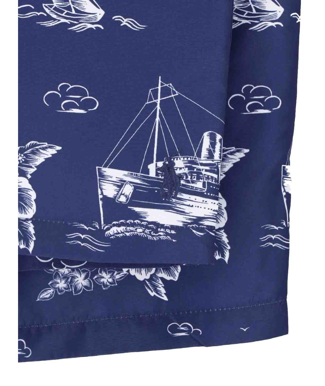 POLO RALPH LAUREN Синие полиэстеровые шорты, фото 3