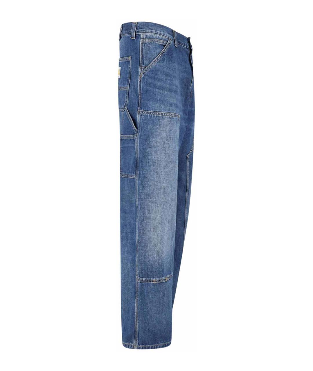 CARHARTT Синие хлопковые прямые джинсы, фото 3