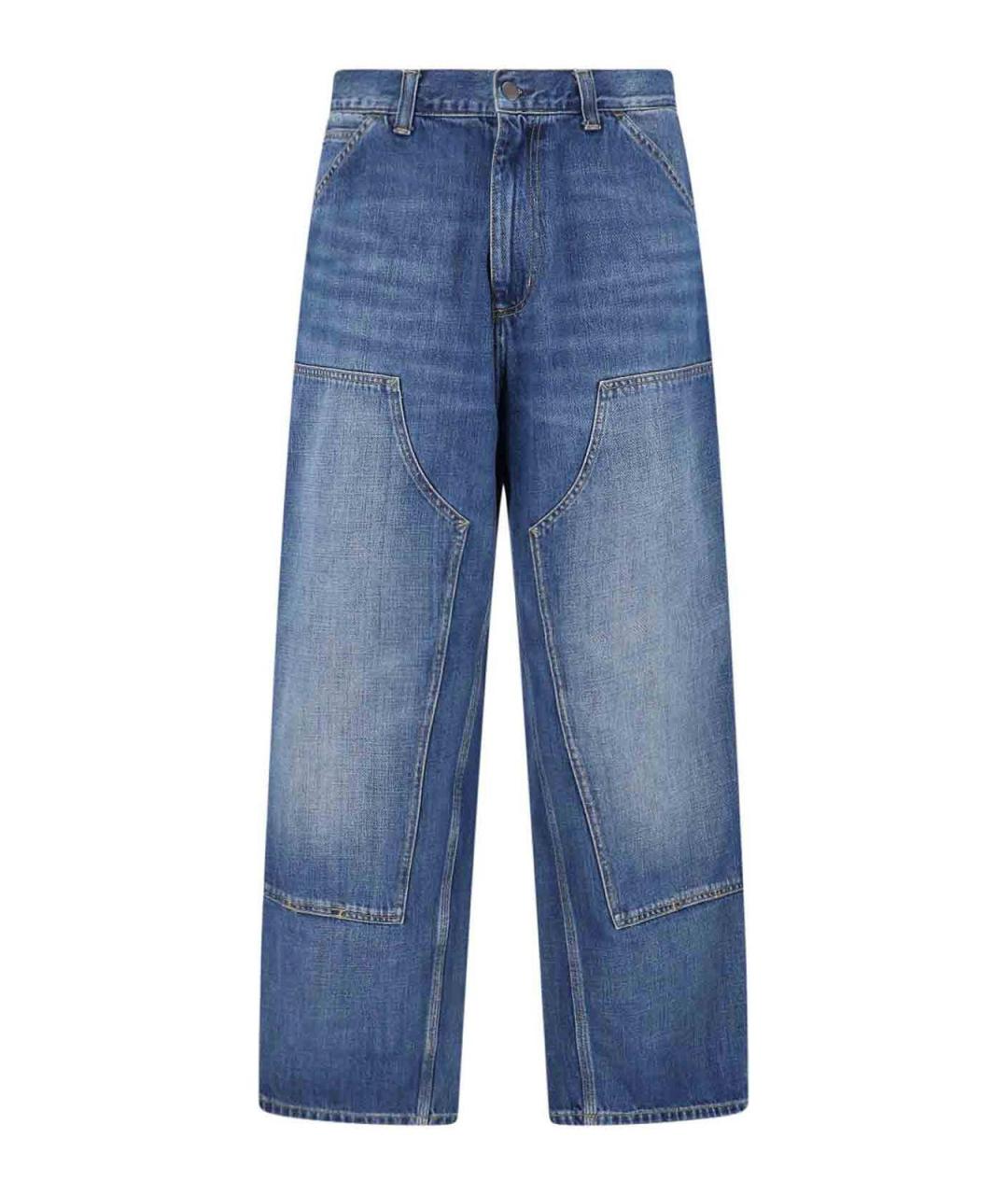 CARHARTT Синие хлопковые прямые джинсы, фото 1