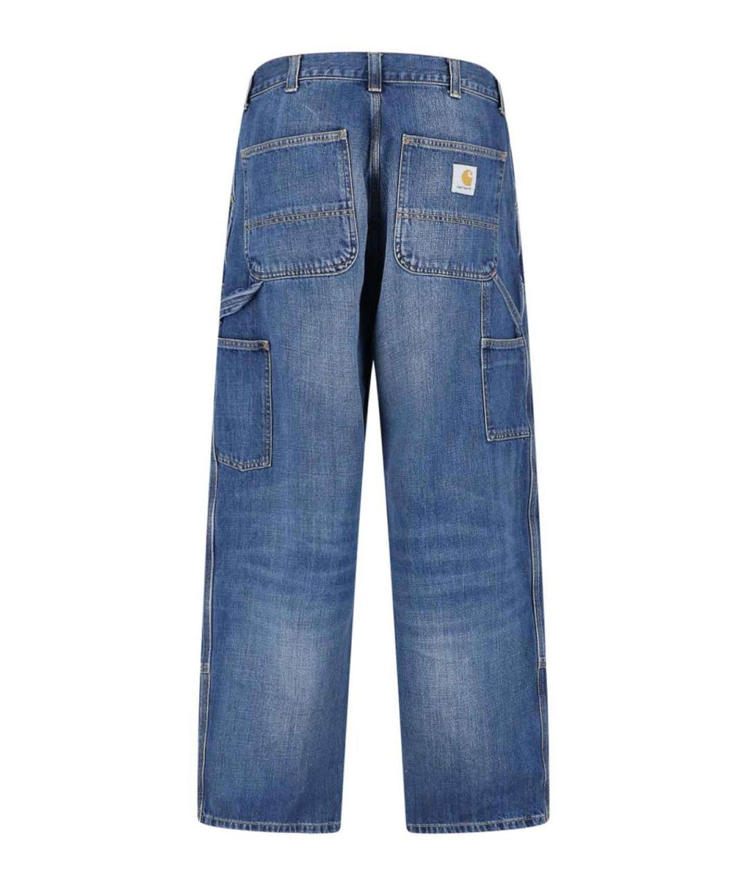 CARHARTT Синие хлопковые прямые джинсы, фото 2