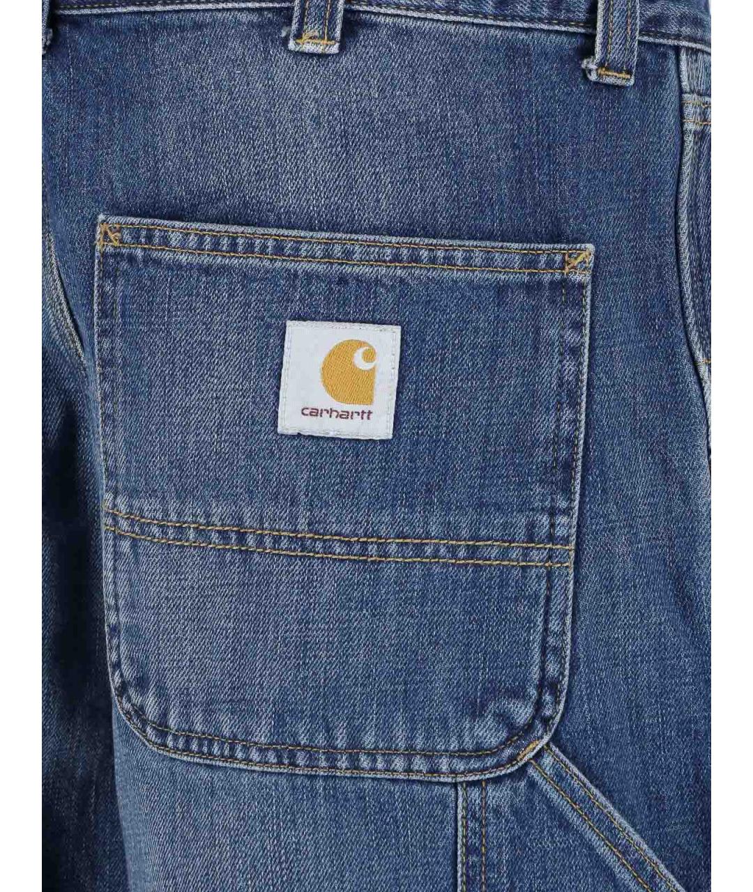CARHARTT Синие хлопковые прямые джинсы, фото 4