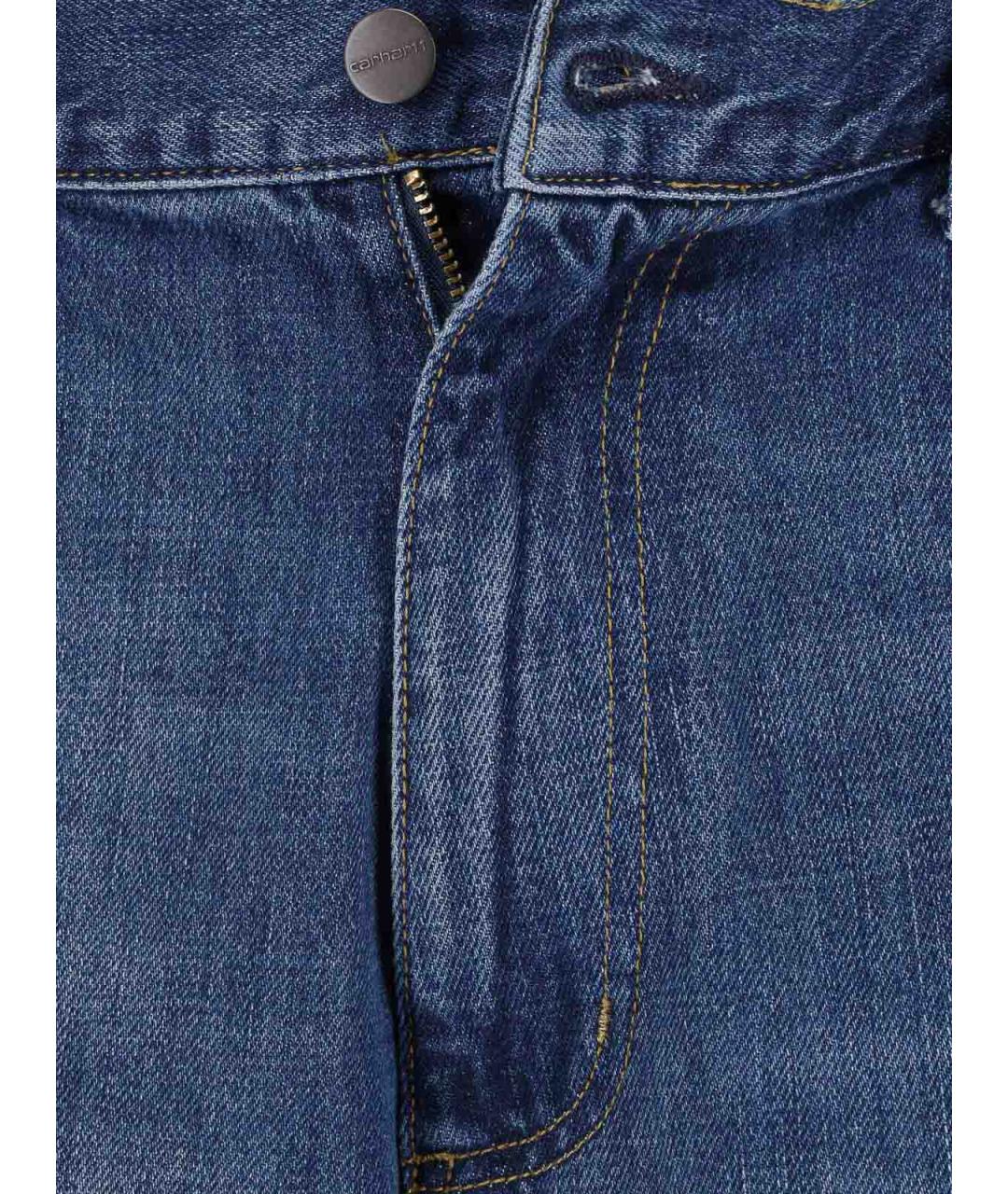 CARHARTT Синие хлопковые прямые джинсы, фото 5