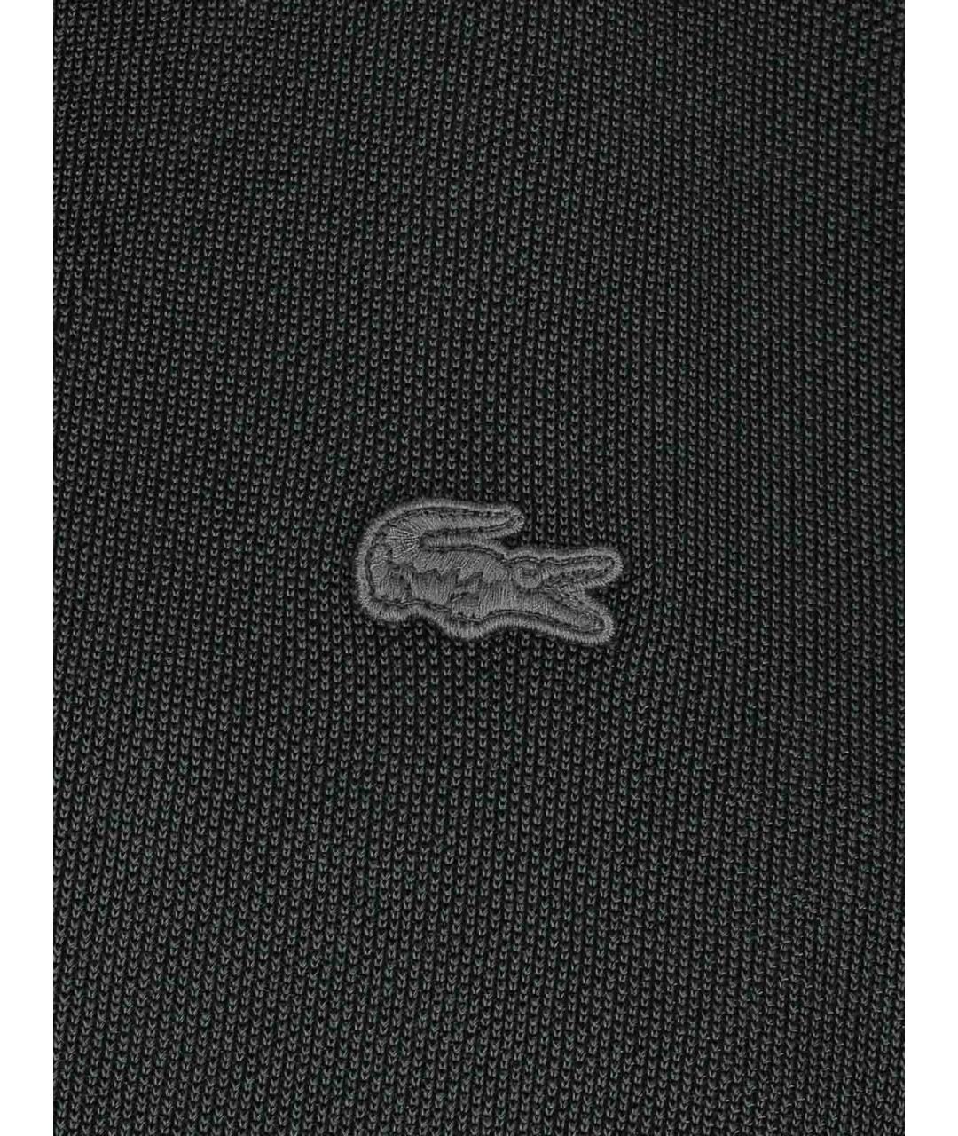 LACOSTE Черное вискозное поло с коротким рукавом, фото 3