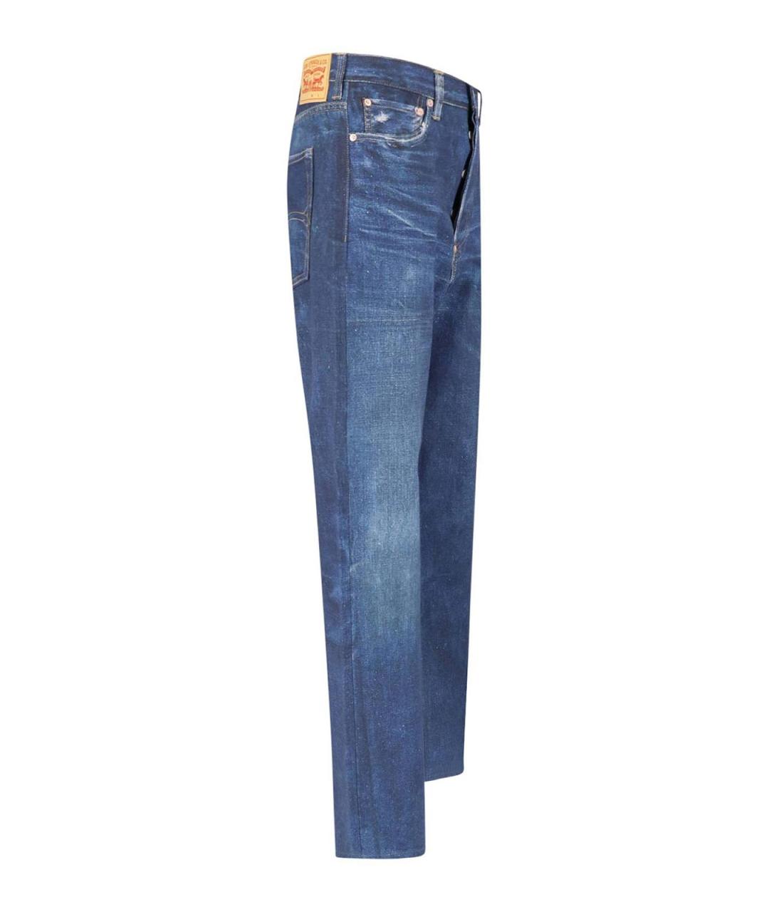 JUNYA WATANABE Синие хлопковые прямые джинсы, фото 3
