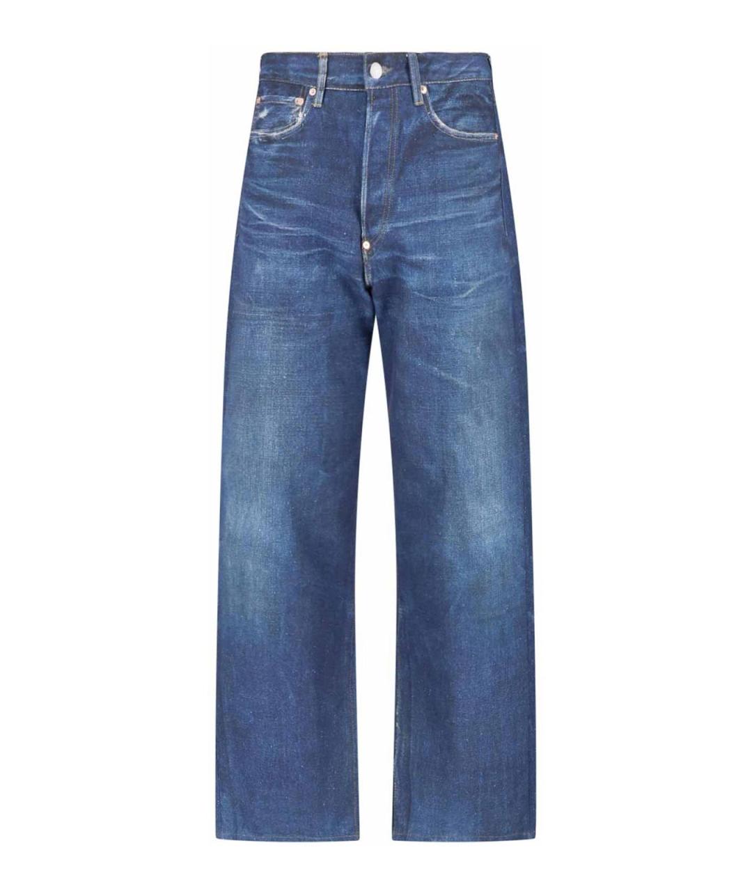 JUNYA WATANABE Синие хлопковые прямые джинсы, фото 1