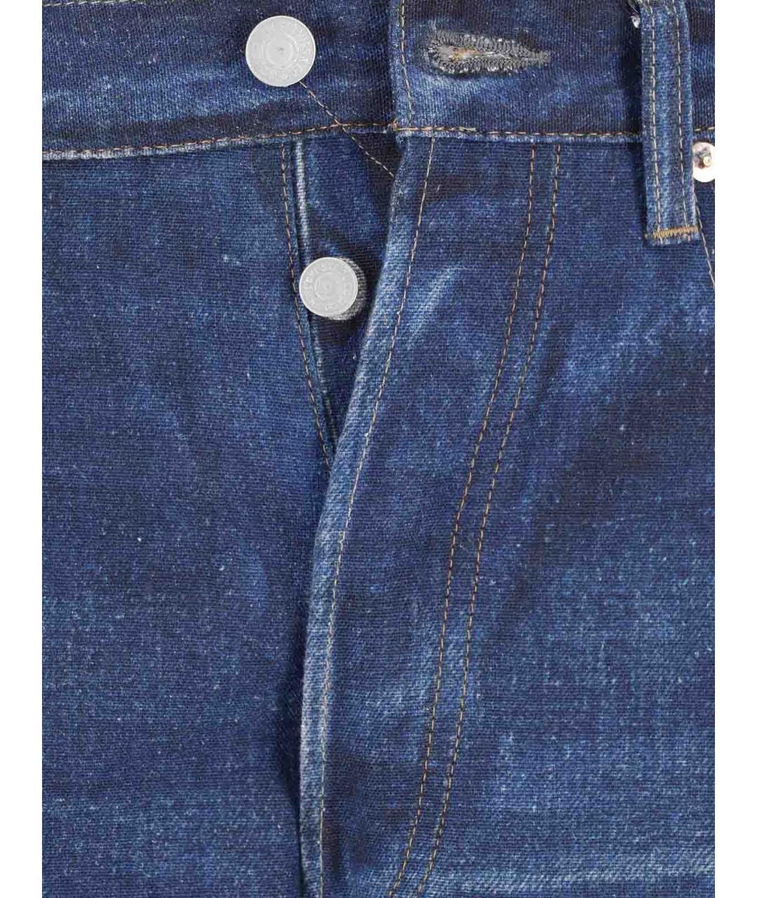 JUNYA WATANABE Синие хлопковые прямые джинсы, фото 4