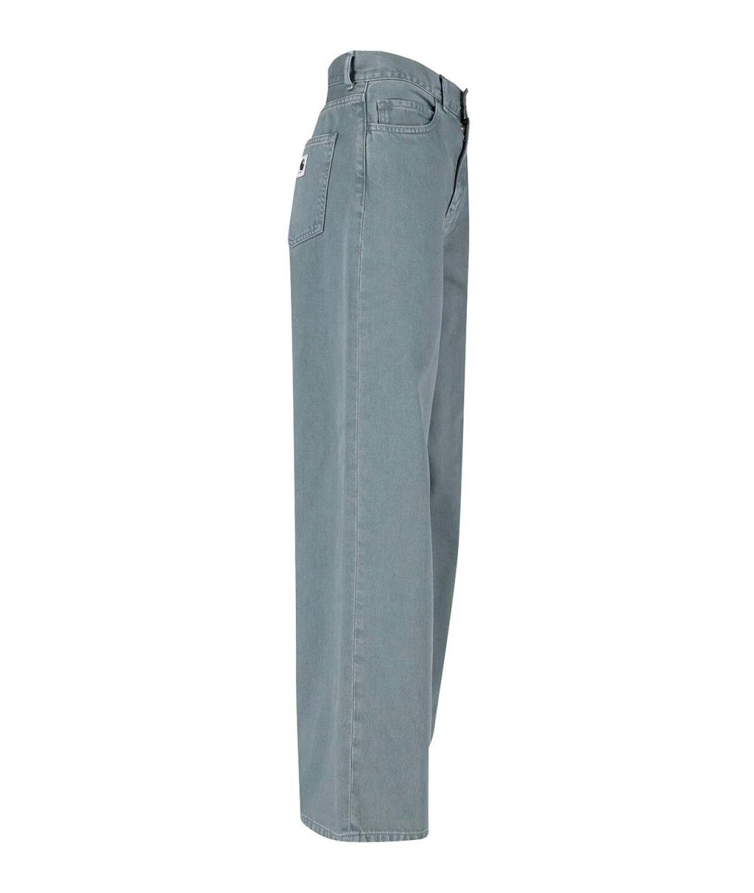 CARHARTT Зеленые хлопковые прямые джинсы, фото 3