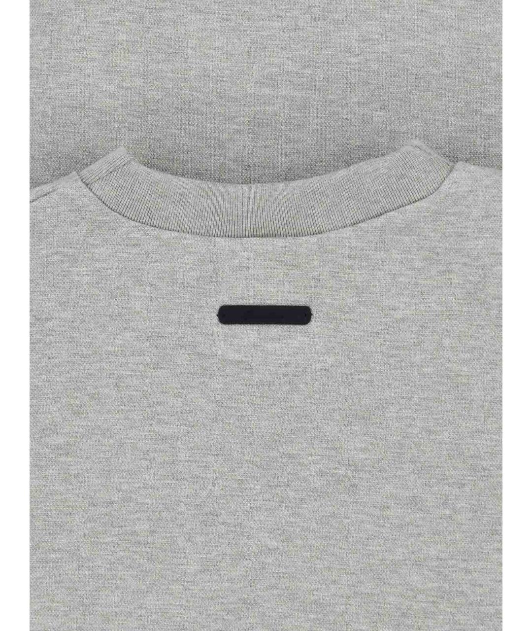 FEAR OF GOD Серая хлопковая футболка, фото 3
