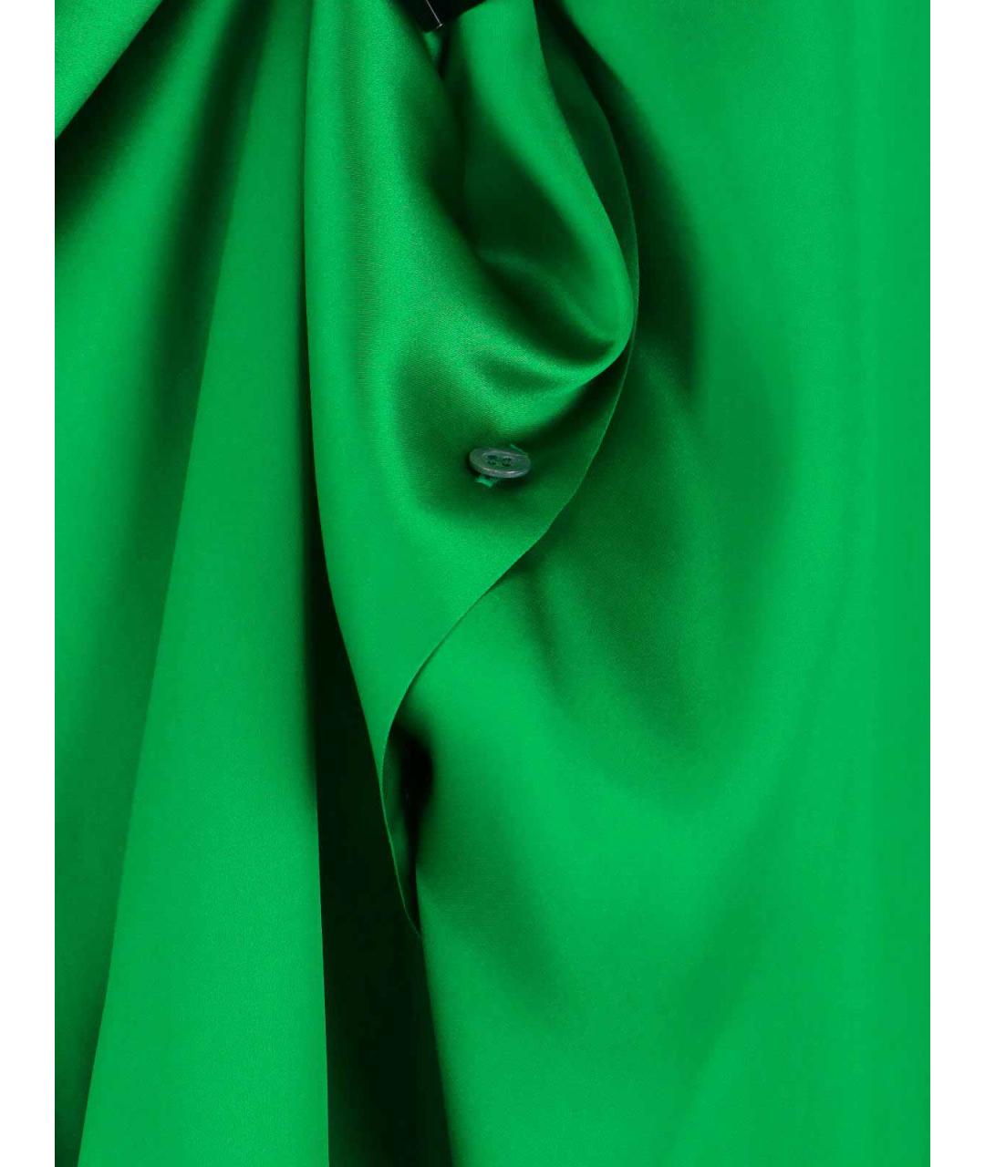 DRIES VAN NOTEN Зеленая шелковая рубашка, фото 5