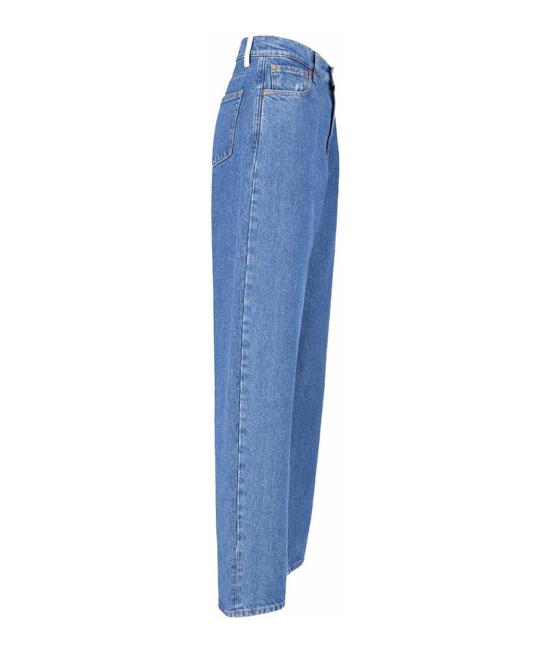 JIL SANDER Синие хлопковые прямые джинсы, фото 3