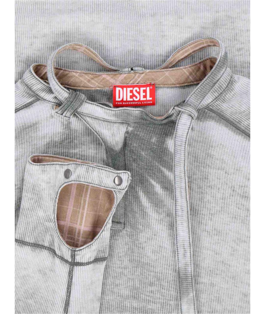 DIESEL Серый полиэстеровый джемпер / свитер, фото 3
