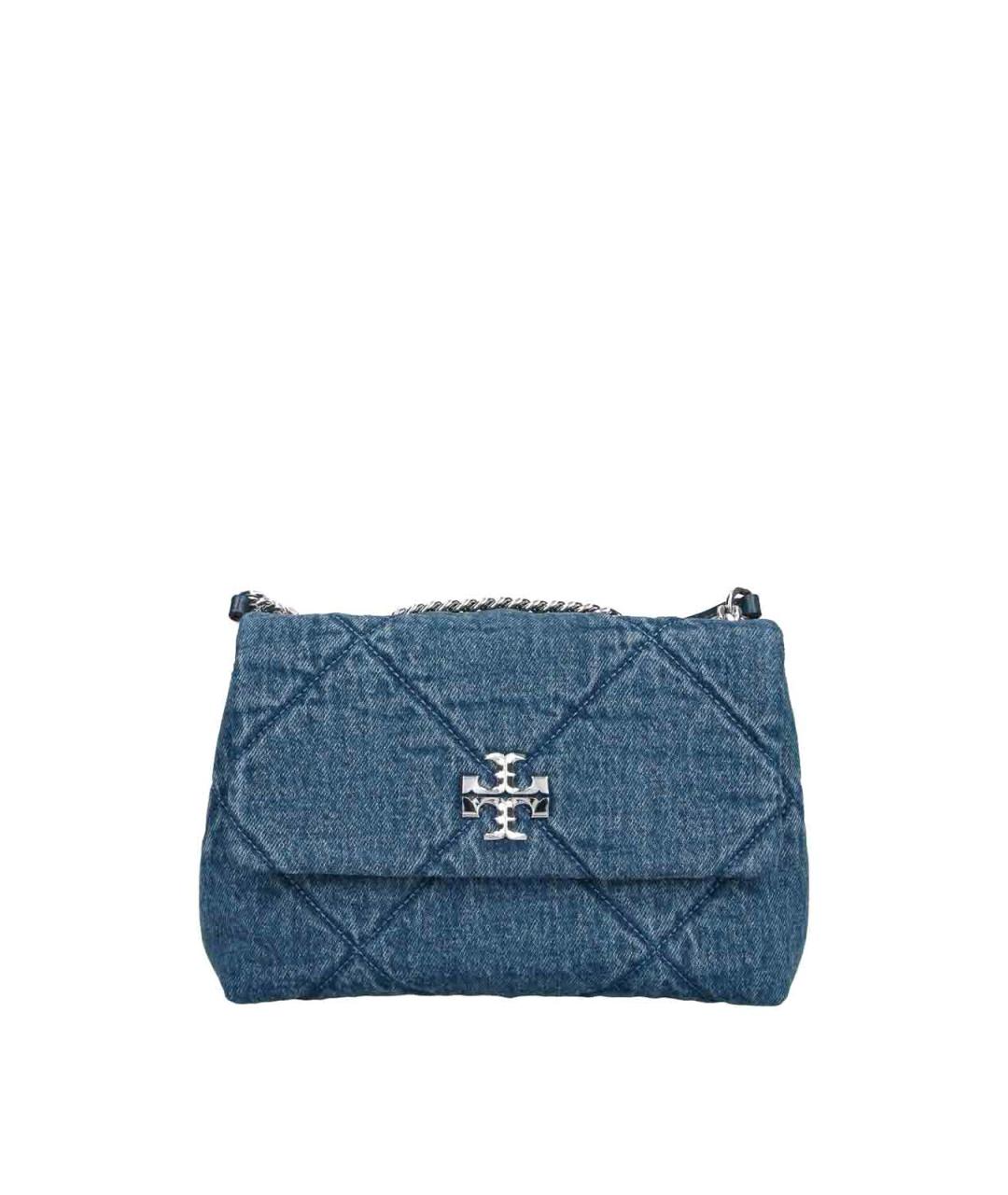 TORY BURCH Синяя хлопковая сумка через плечо, фото 1