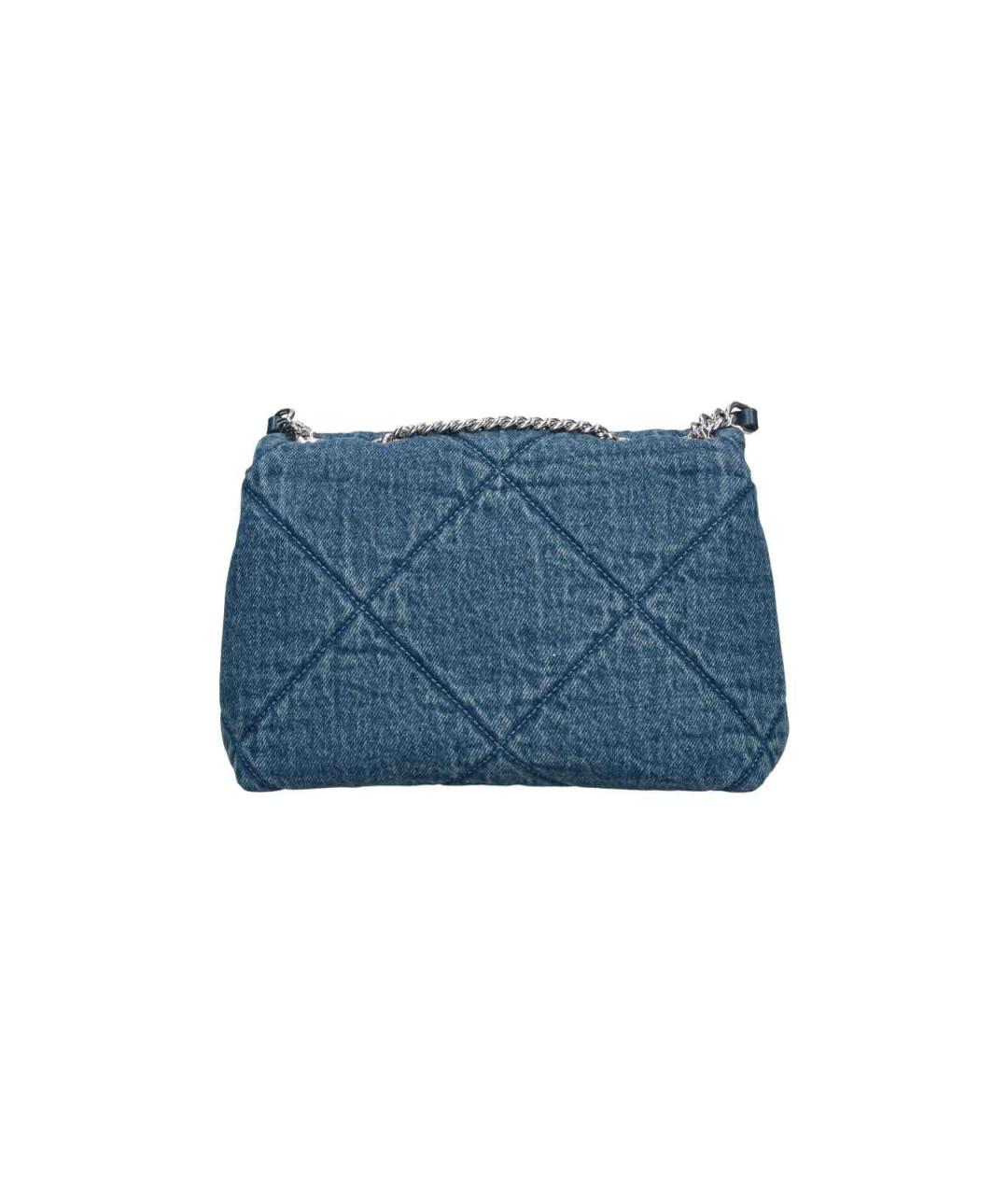 TORY BURCH Синяя хлопковая сумка через плечо, фото 3
