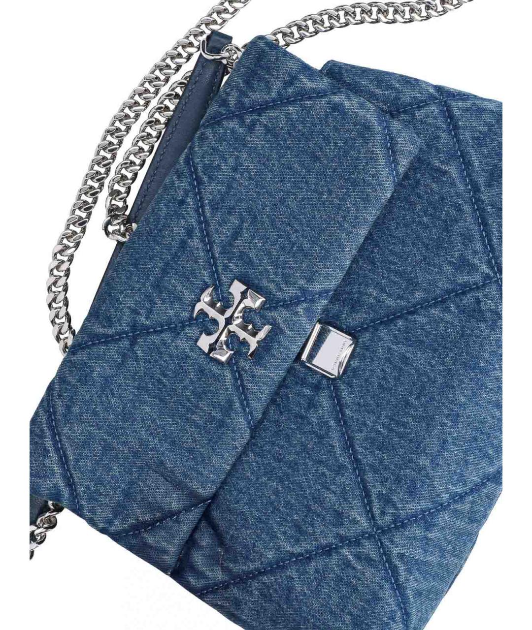 TORY BURCH Синяя хлопковая сумка через плечо, фото 4