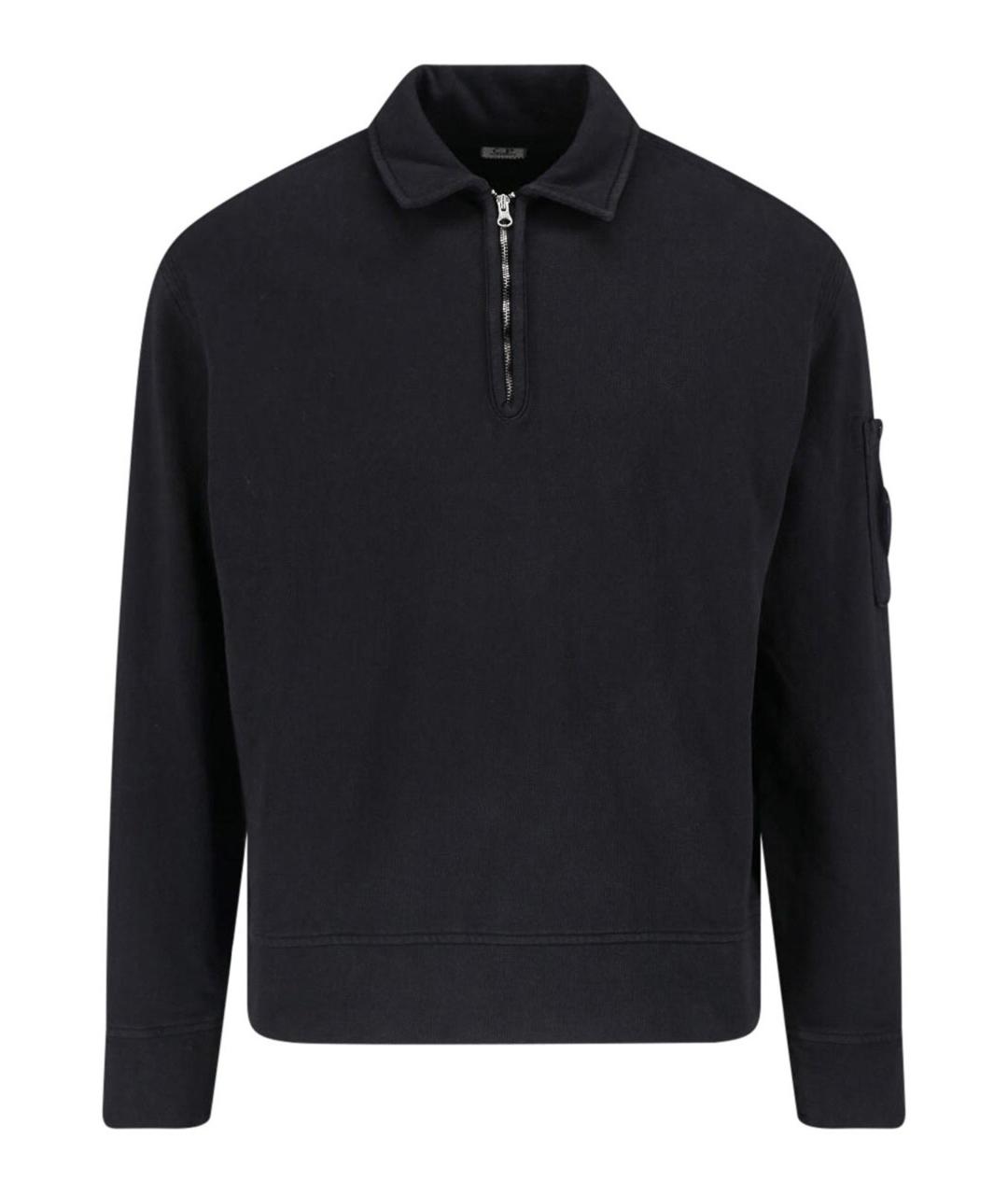 CP COMPANY Черный хлопковый джемпер / свитер, фото 1