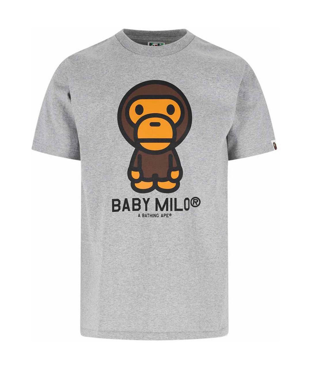 BAPE Серая хлопковая футболка, фото 1