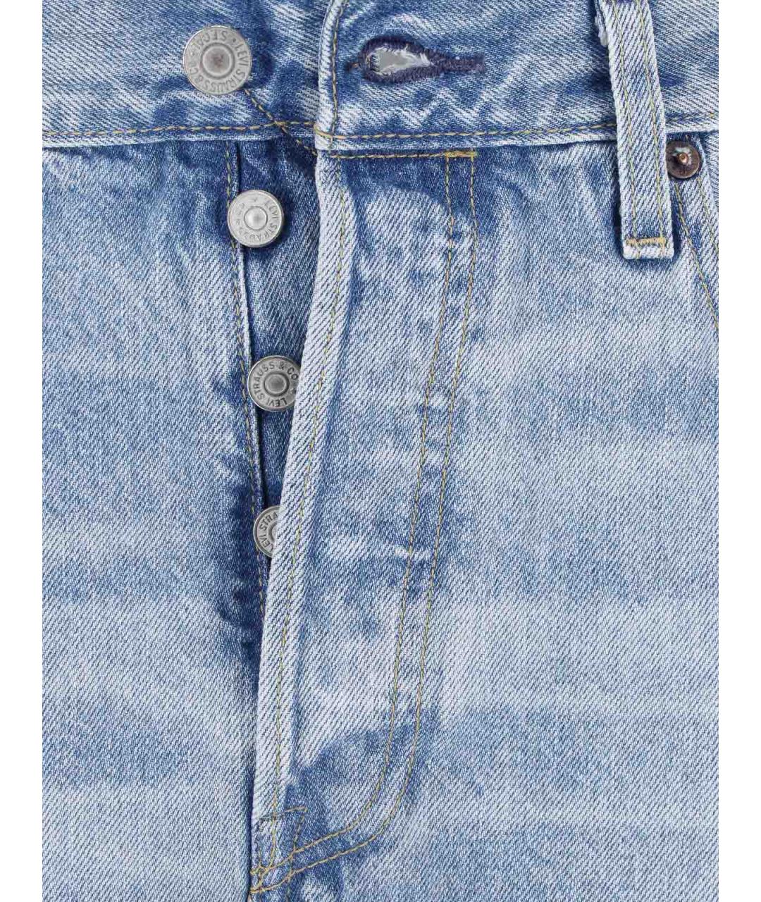 LEVI'S Голубые хлопковые прямые джинсы, фото 4
