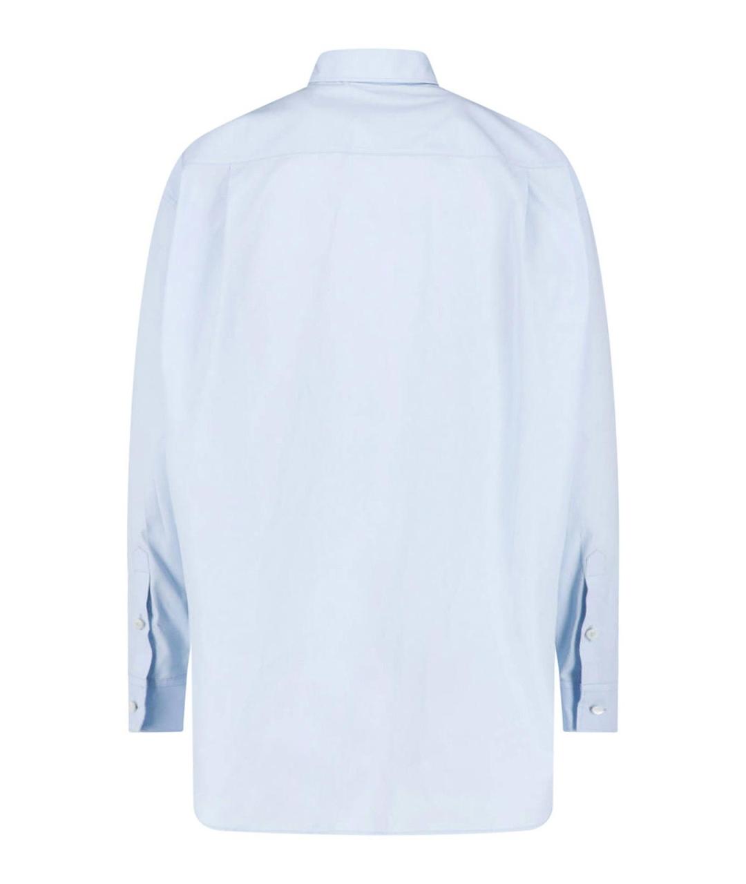 JIL SANDER Голубая хлопковая рубашка, фото 2