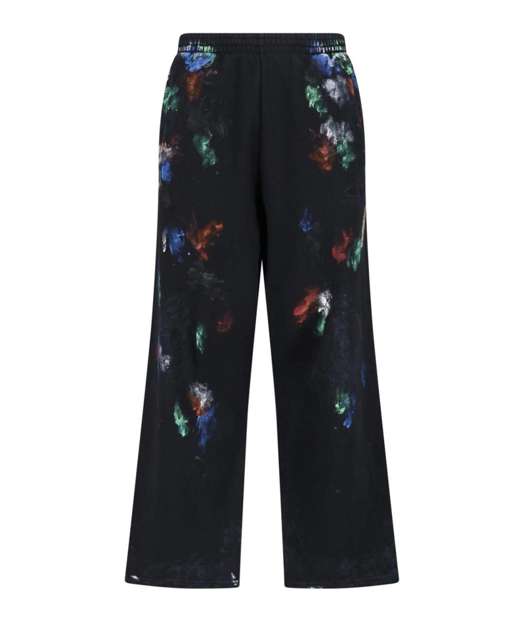 BALENCIAGA Черные хлопковые повседневные брюки, фото 1