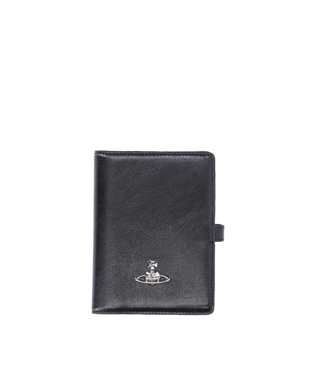 VIVIENNE WESTWOOD Черный кожаный кошелек, фото 1