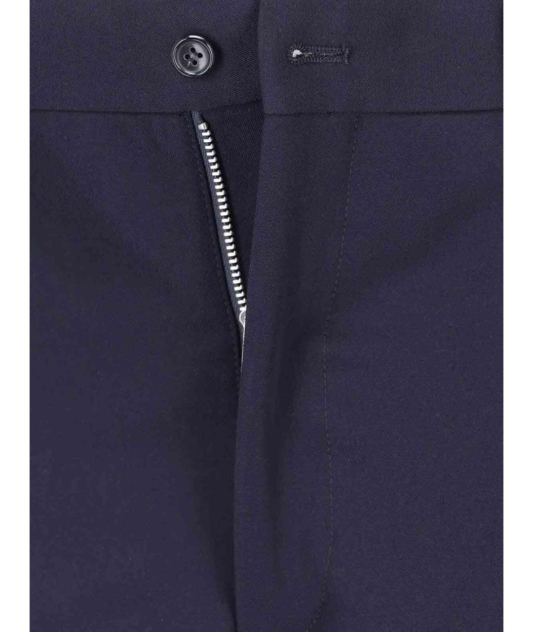 COMME DES GARÇONS HOMME PLUS Синие шерстяные повседневные брюки, фото 4