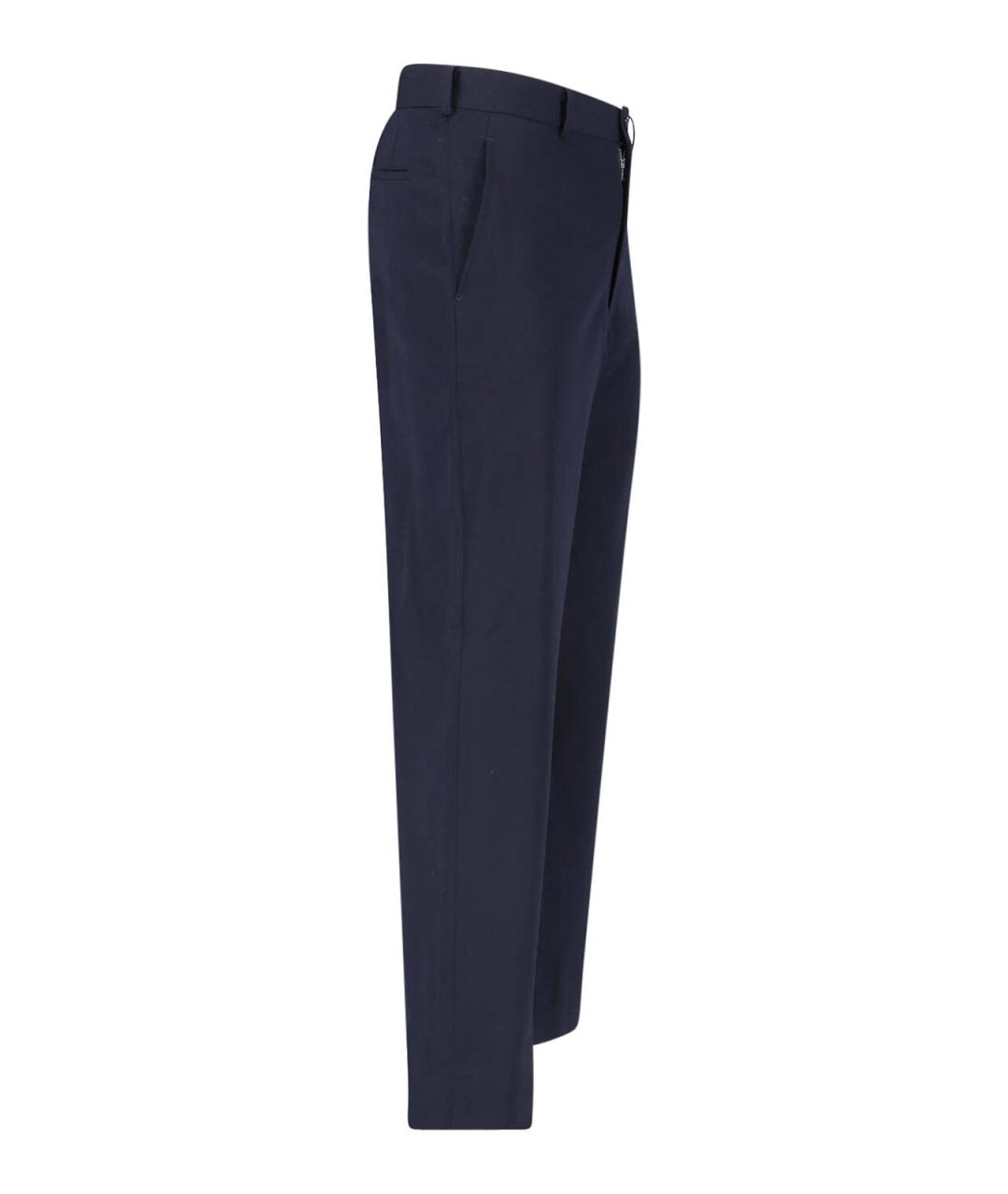COMME DES GARÇONS HOMME PLUS Синие шерстяные повседневные брюки, фото 3