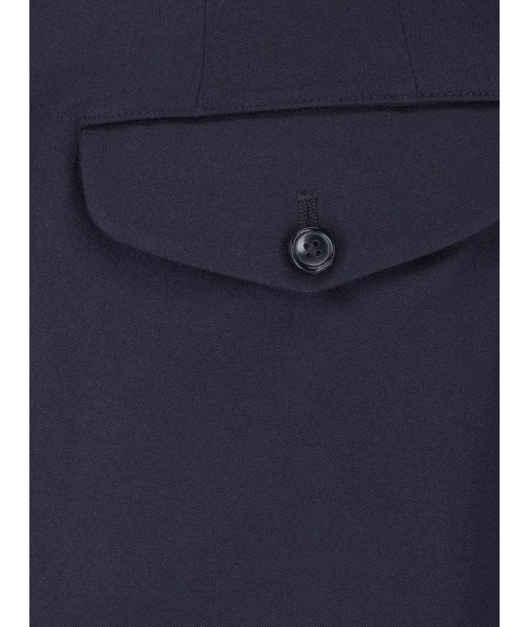 COMME DES GARÇONS HOMME PLUS Синие шерстяные повседневные брюки, фото 5