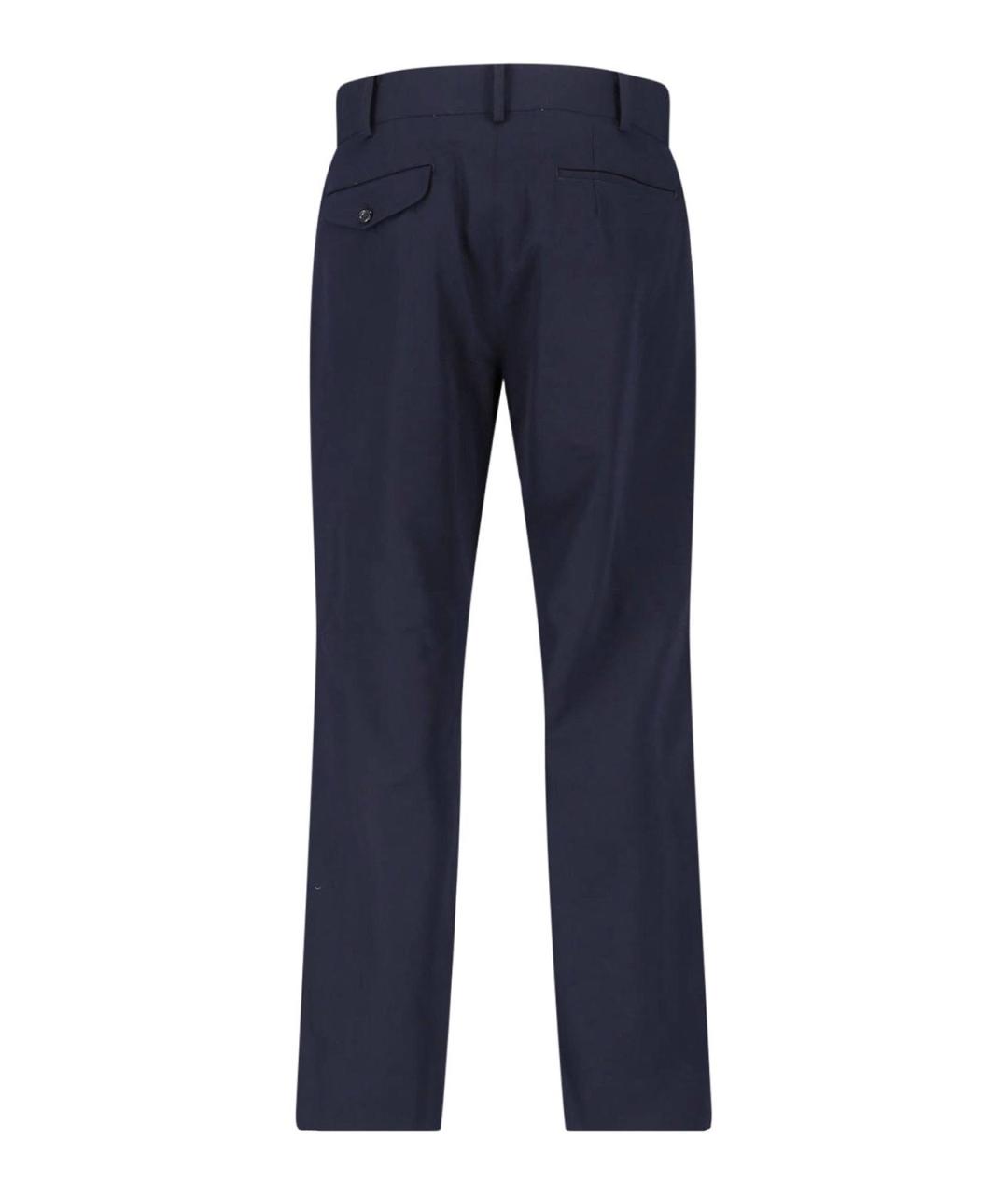 COMME DES GARÇONS HOMME PLUS Синие шерстяные повседневные брюки, фото 2