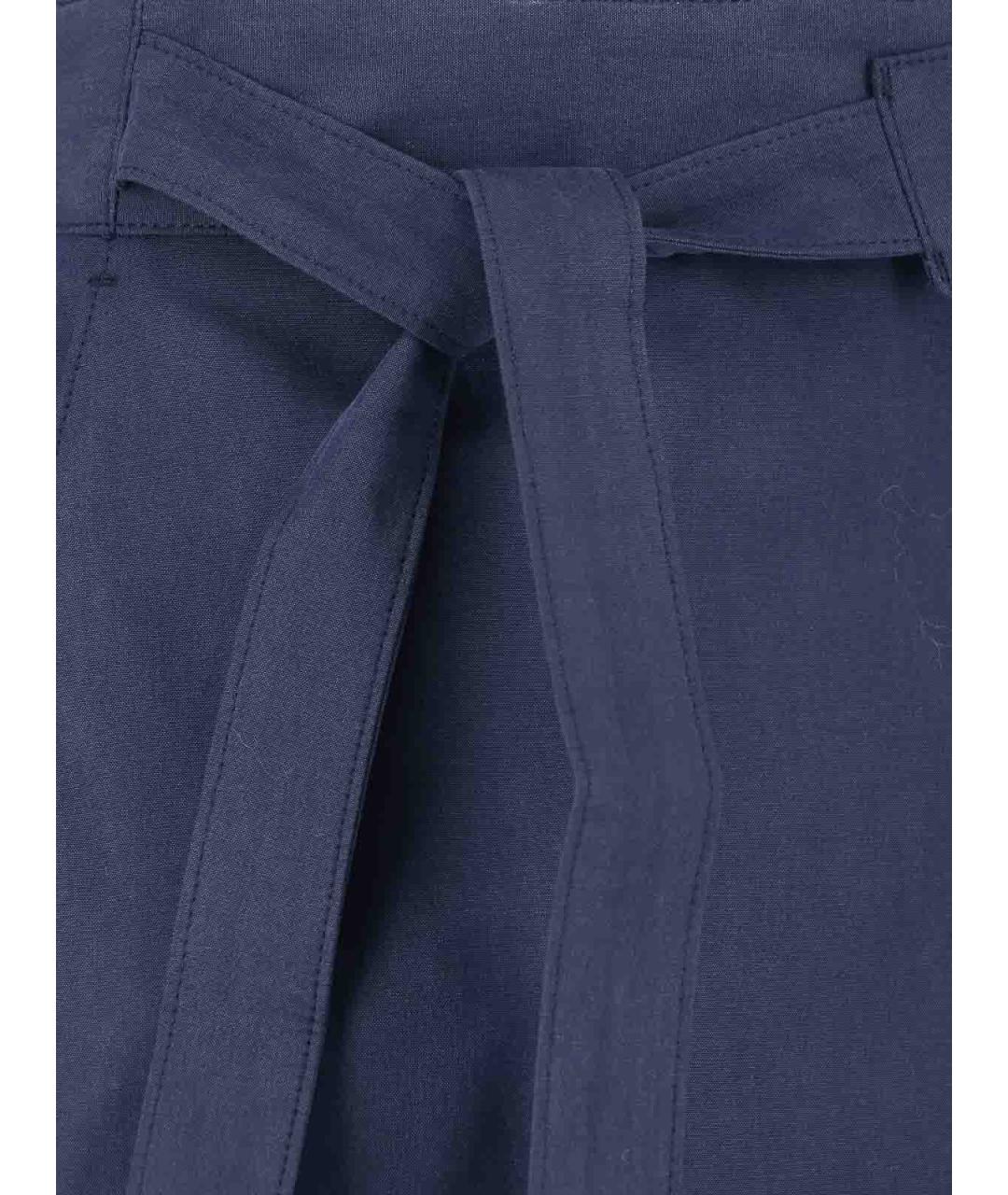PAUL SMITH Синие хлопковые повседневные брюки, фото 5