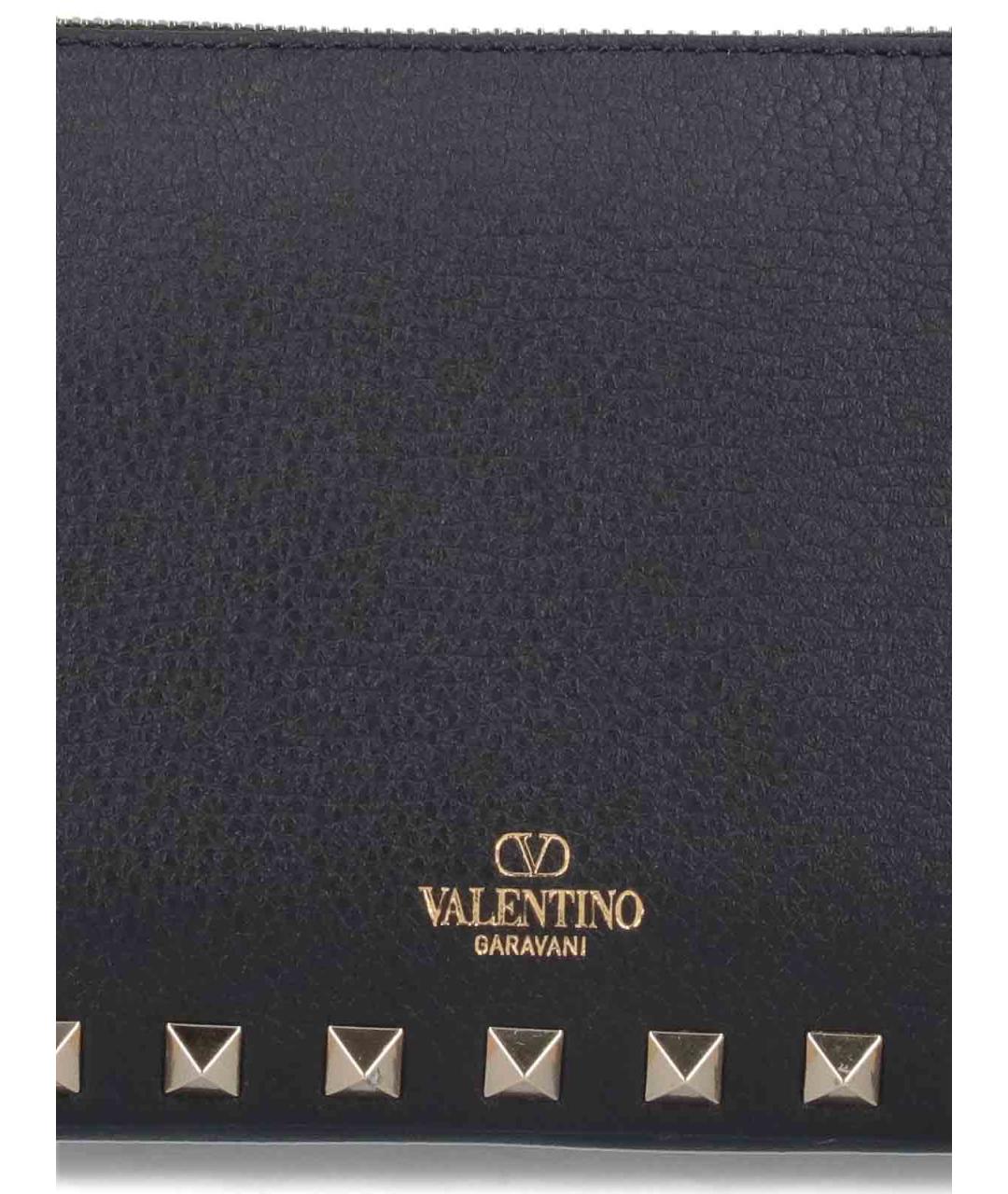 VALENTINO Черная кожаная сумка через плечо, фото 4
