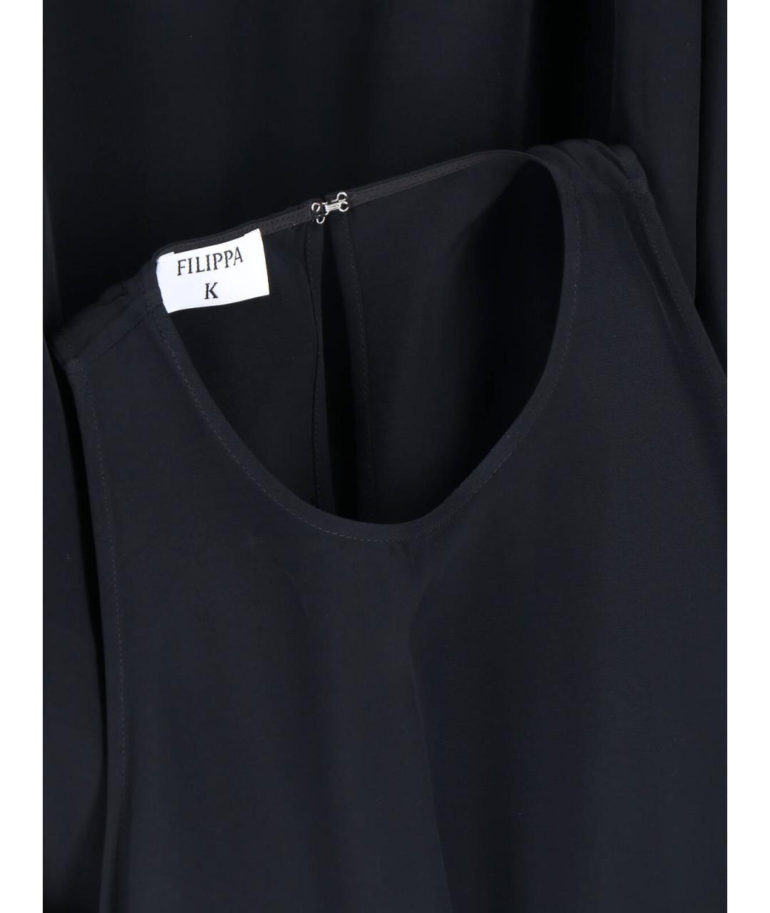 FILIPPA K Черное вискозное повседневное платье, фото 3