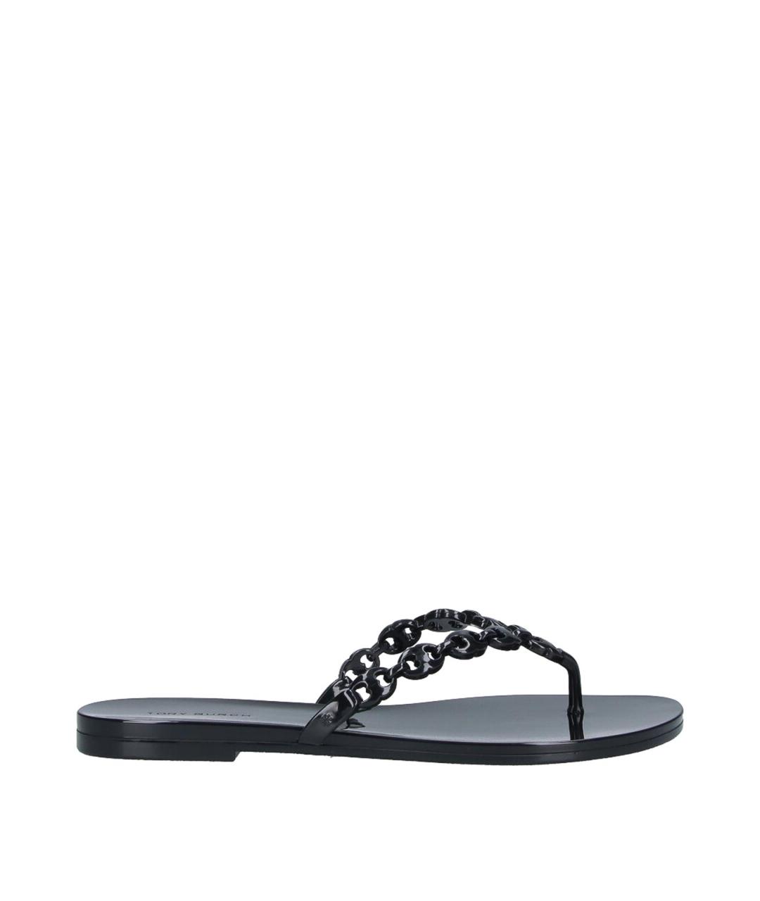 TORY BURCH Черные резиновые сандалии, фото 1
