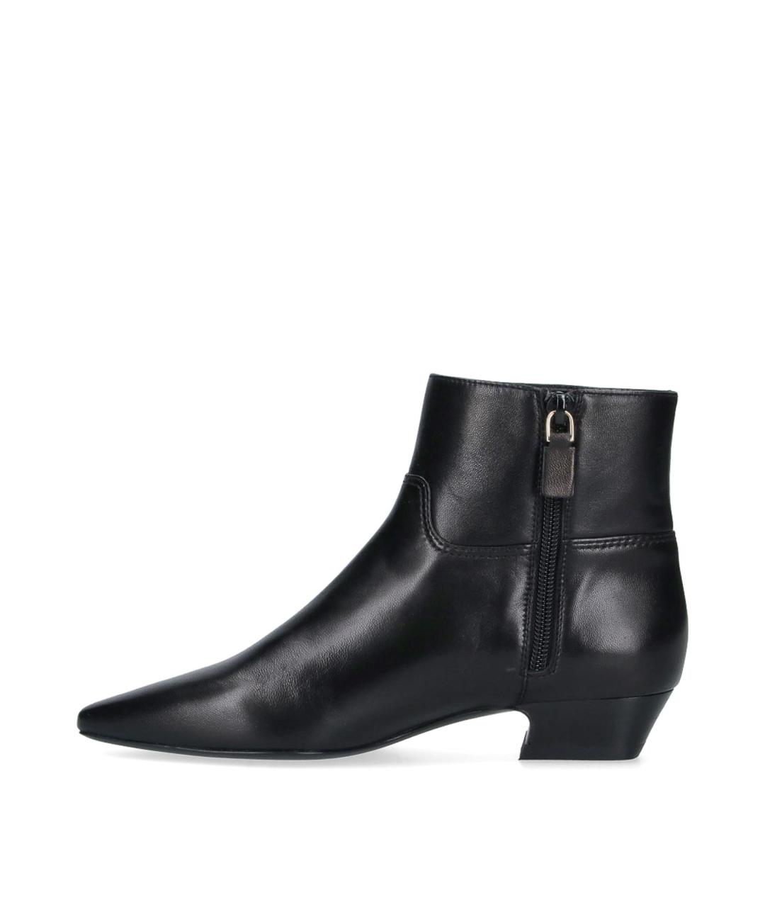 STUART WEITZMAN Черные кожаные ботильоны, фото 3
