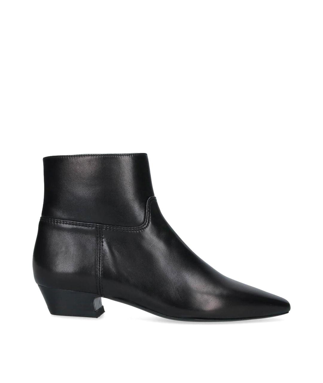 STUART WEITZMAN Черные кожаные ботильоны, фото 1