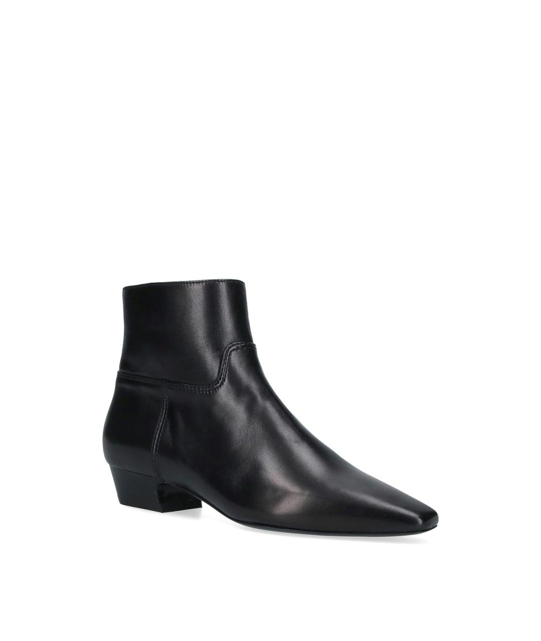 STUART WEITZMAN Черные кожаные ботильоны, фото 2