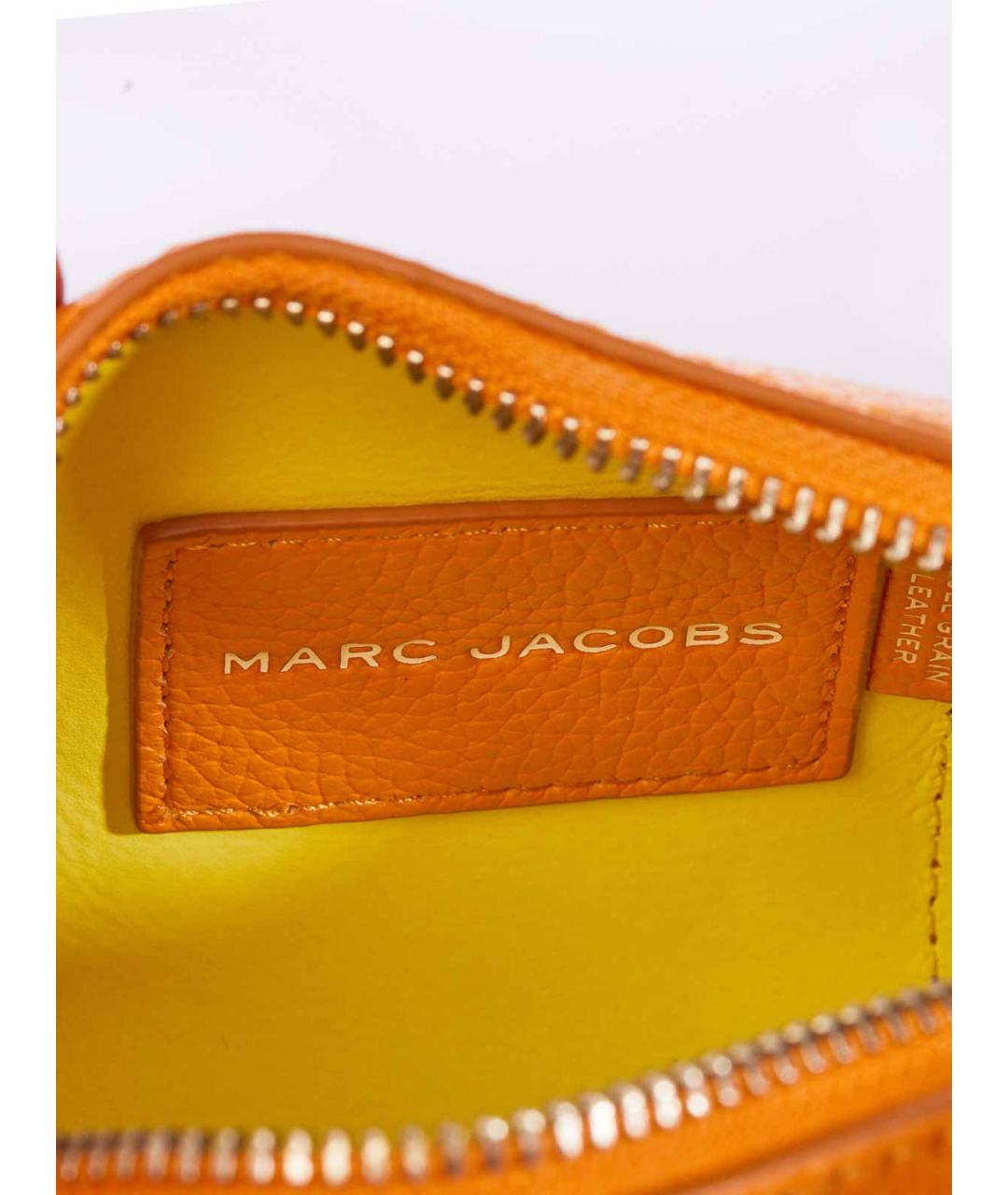 MARC JACOBS Желтая кожаная сумка с короткими ручками, фото 7