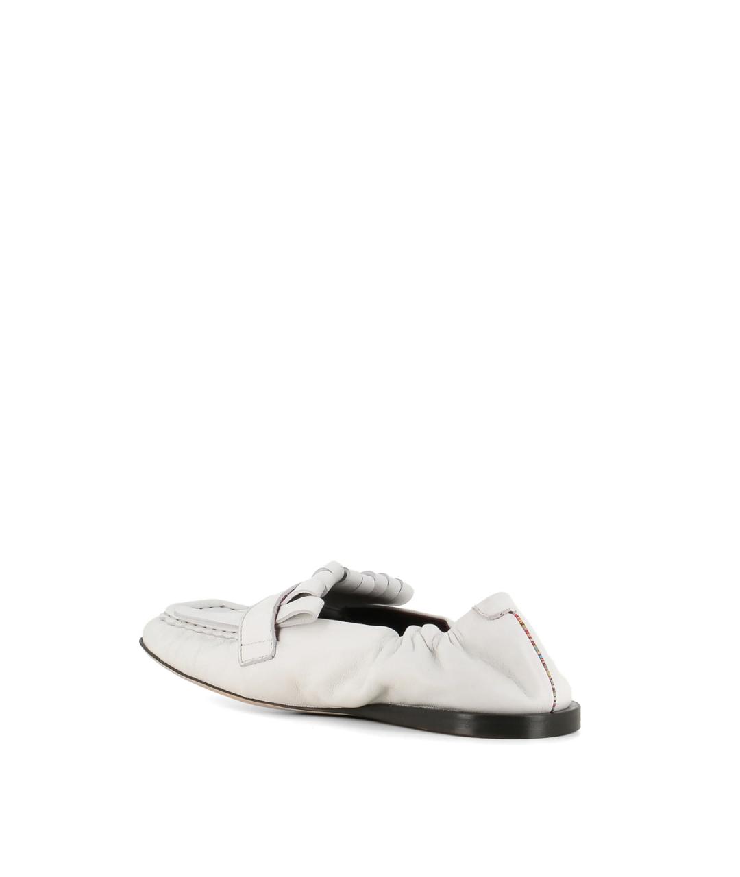 PAUL SMITH Белые кожаные балетки, фото 2