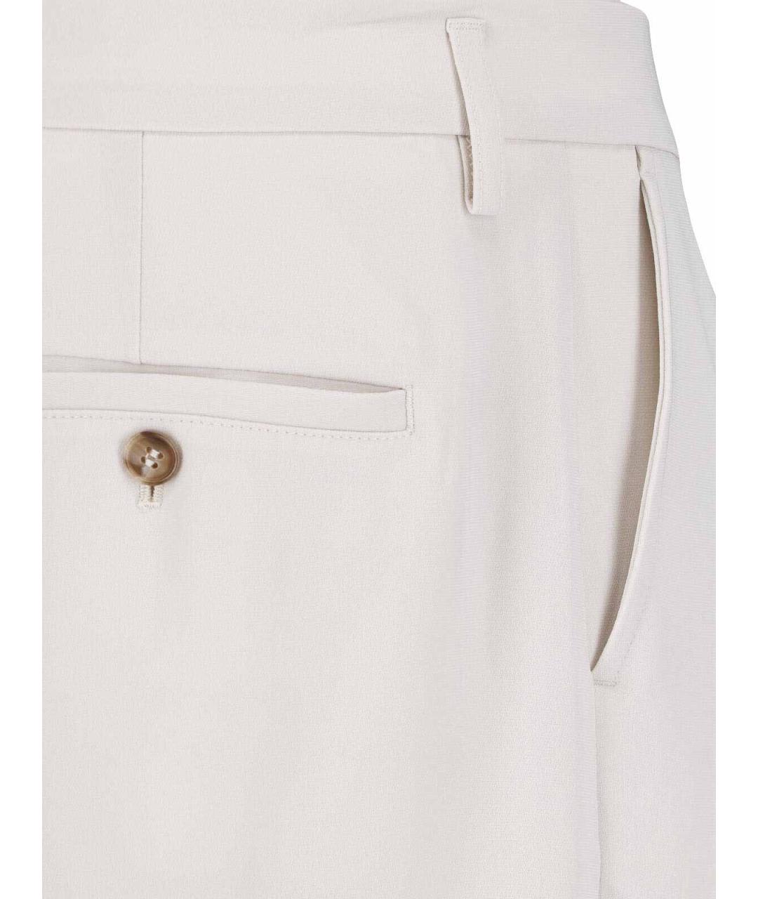 FILIPPA K Бежевые полиэстеровые прямые брюки, фото 4