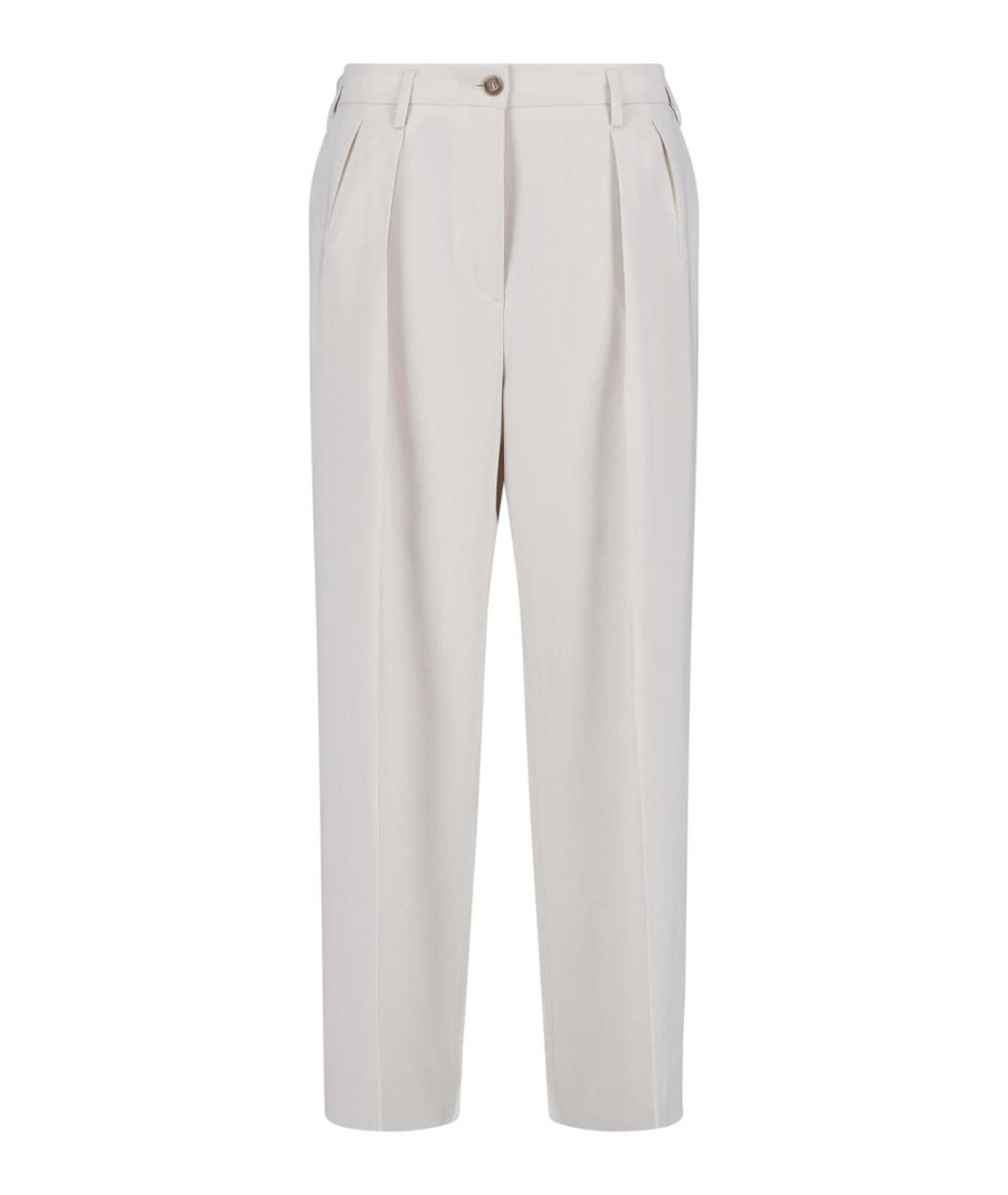 FILIPPA K Бежевые полиэстеровые прямые брюки, фото 1