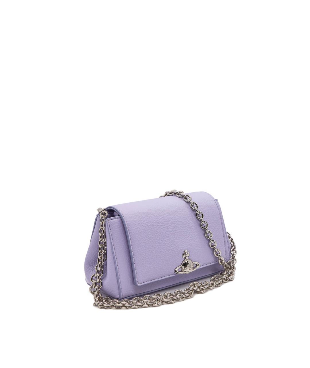 VIVIENNE WESTWOOD Фиолетовая сумка тоут из искусственной кожи, фото 3