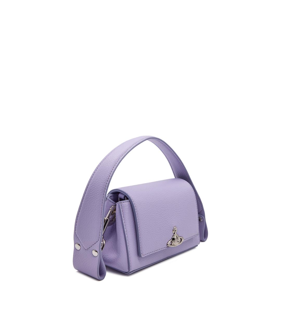 VIVIENNE WESTWOOD Фиолетовая сумка тоут из искусственной кожи, фото 5