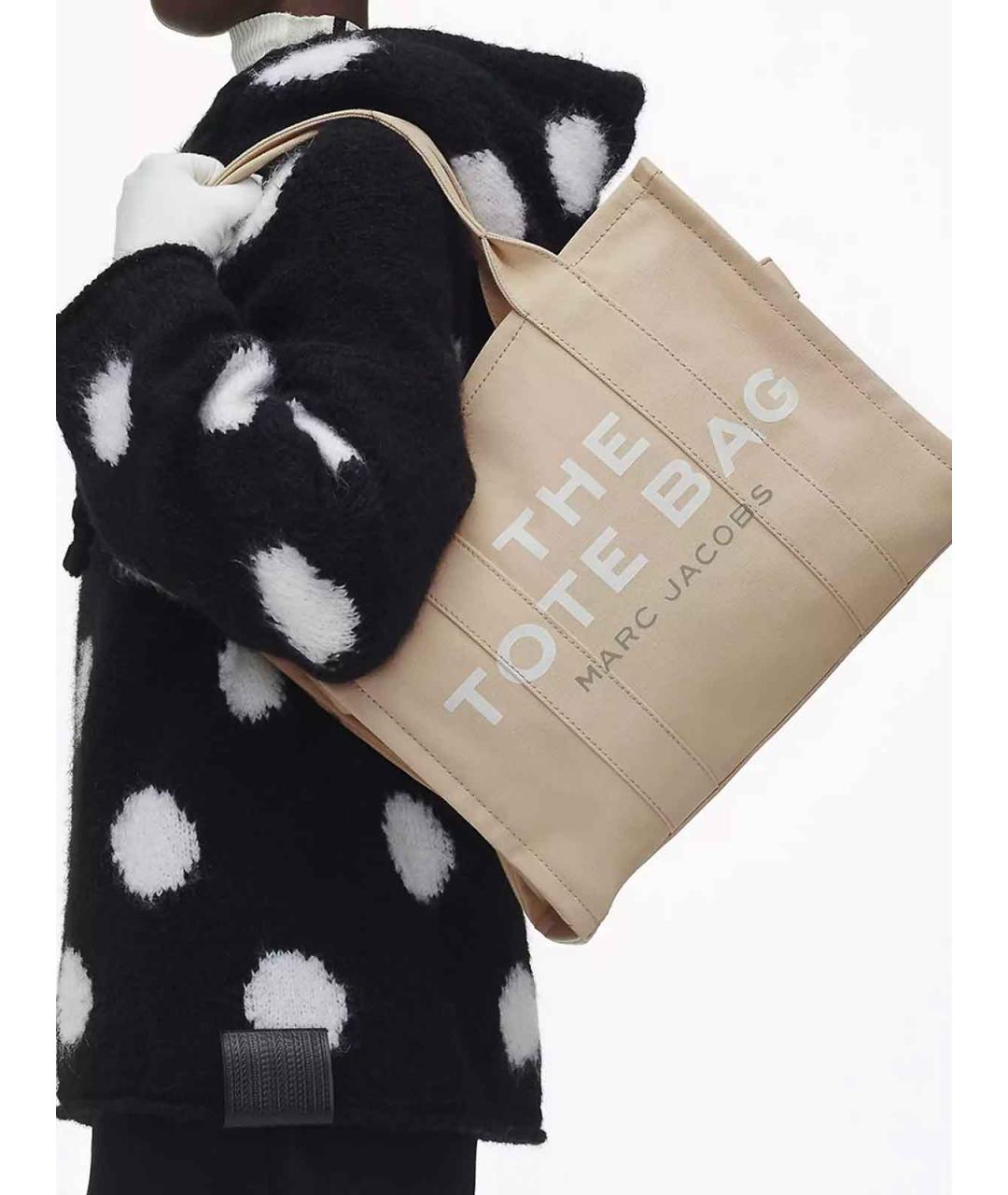 MARC JACOBS Бежевая тканевая сумка тоут, фото 3